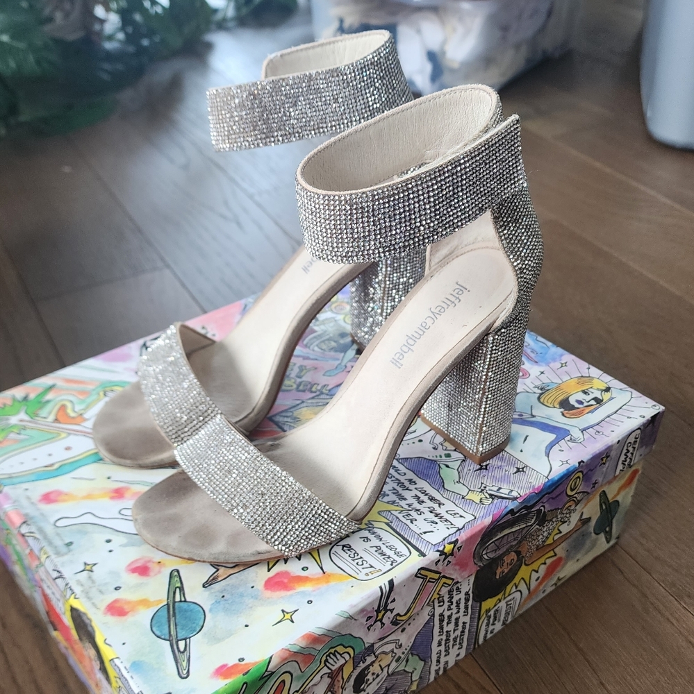 Jeffrey Campbell crystal heels size 6.